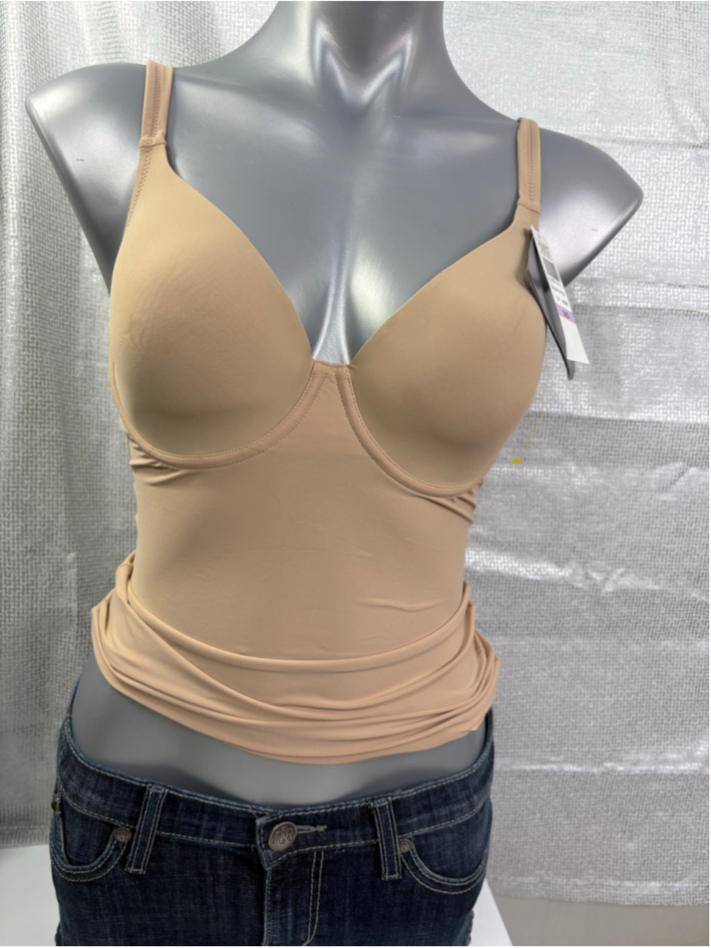 Women's Wacoal Beige Underwire Shaping Camisole with Bra Size 34D